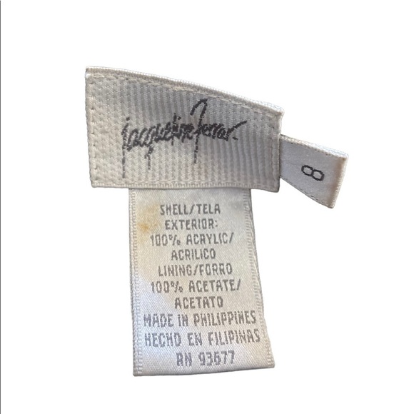 Vintage Jacqueline Ferrar green black long sleeve zip up fitted jacket size 8 - Picture 8 of 12